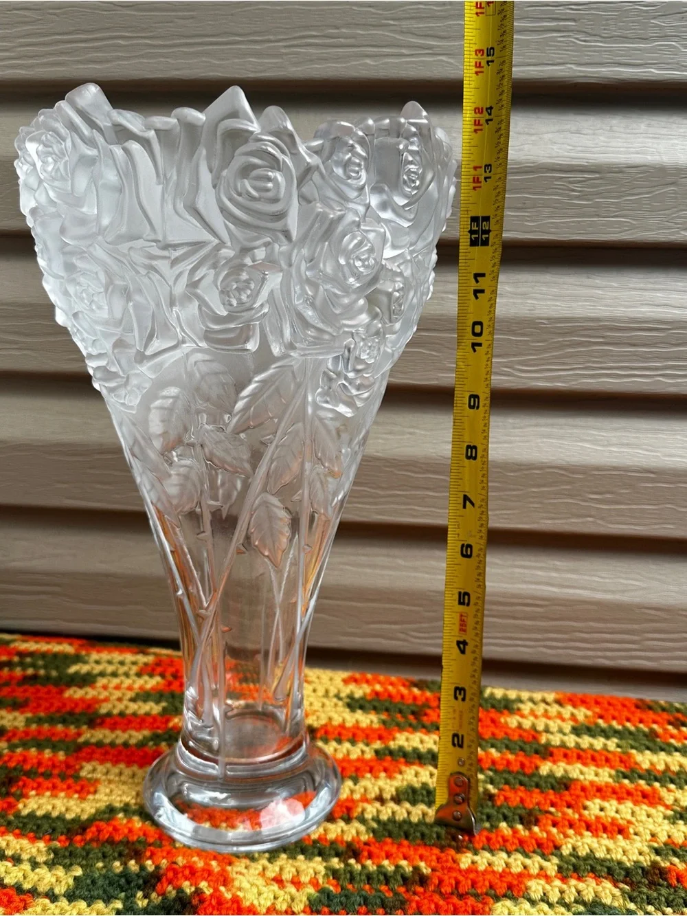 Shannon Crystal By Godinger Rose Bouquet Irish Crystal Vase